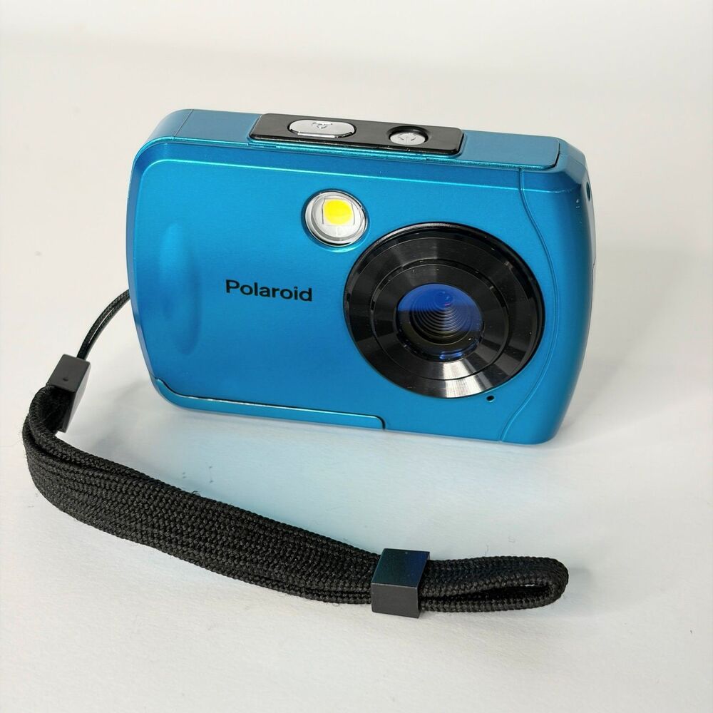 Polaroid IS048 16MP Waterproof Digital Camera Teal Blue  Compact Portable